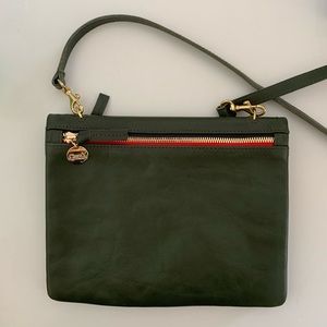 NWT Clare V “jumelle” crossbody olive green bag